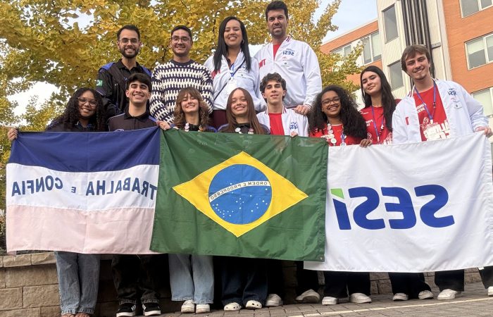 Estudantes do SESI conquistaram prêmios na RoboCupJunior Americas SuperRegional 2026, realizada em Toronto, no Canadá – Foto – Divulgação – FINDES